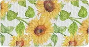 Flowers Yellow Sunflower Floral Pattern Travel Toddler Bed Sheet Waterproof Cot Sheet for Cot Portable Toddler for Kids Sofa Bed 50'' x 25'' (Sheet,Bed Not Included)