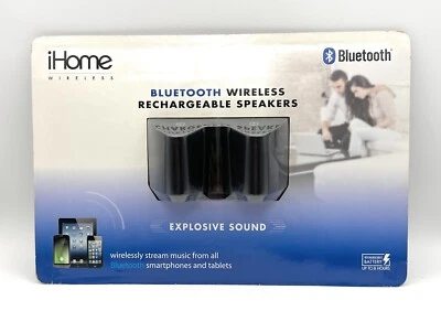 iHome Wireless Bluetooth Rechargeable Speaker/Device USB Charging Set Of 2