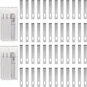 Uxcell 60pcs Exacto Knife Blades #4 - Hobby Replacement Blades for Precision Cutting, Carving, DIY, Art, Scrapbooking, Stencil