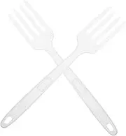 ULTECHNOVO 2pcs Long Silicone Forks for Cooking Versatile Utensils for Serving Pasta Noodles and Stir Frying Ergonomic Non Slip Handle Heat Resistant Kitchen Tool