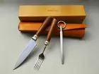 Boker Arbolito Steak Knife Set Wood/ 925 Sterling Silver Engraving incl.