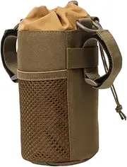 Bike Cup Holder Cycling Accessories Convenient with Mesh Pocket Bicycle Water Bottle Cage Drink Cup Cage for Outdoor Utility, Brown
