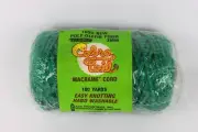 Vintage Green Macrame Cord Cobra Tail 100 Yards NOS Poly-Olefin Fiber D2