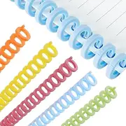 Pack of 10 Plastic Binding Combs, Five Colours, Spiral Bound, 30 Loops Division, 10 mm Binding Combs, for Notebook, Scrapbook