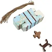 Generic 50Sets Retro Luggage Candy Wrapping Boxes Portable Storage for Candy Chocolates Multipurpose Design with Workmanship