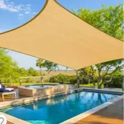 Sun Shade Sail 16 x 20 UV Block Sun Shade Sail sand color