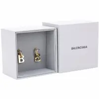 在飛比找Yahoo奇摩購物中心優惠-BALENCIAGA B Chain XS 字母黃銅穿針式耳