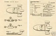 LAND SPEEDER US PATENT Art Print READY TO FRAME!! Star Wars George Lucas Stears