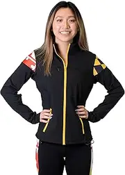 Maryland Flag Yoga Track Jacket Black