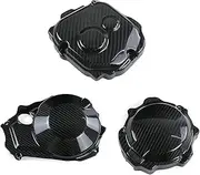 Motorcycle Accessories Engine Clutch Alternator Sprocket Cover Compatible with Kawasaki ZX10R ZX 10R 2011-2019 2020 2021 2022 Carbon Fiber
