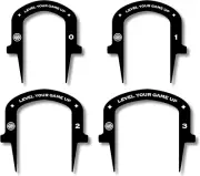 Back 2 Basics Black Putting Gates Set – 4-Pack Pro Golf Training Aid to Improve
