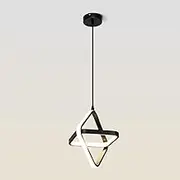 Modern Led Pendant Light,3-Color Dimmable Adjustable Hanging Chandelier for Dining Room Ceiling Lamp for Foyer Hallway Island Cafe-Black (Double Square-Black)