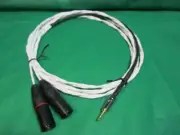 Silver Plated HiFi Audio Cable 3.5mm Jack TRS to Dual XLR-M for Amplifier Sound