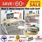 Office Computer Desk Student Laptop Study Table Home Workstation Shelf White NEW