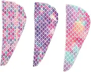 SHERCHPRY 3pcs Microfibre Hair Drying Cap Dry Hair Hat Cap Towel Wrap for Women Men Boys and Girls Fast Drying Care