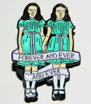 The Shining Movie Grady Twins Forever and Ever and Ever Metal Enamel Pin UNUSED