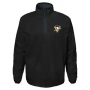 Outerstuff Pittsburgh Penguins NHL Boys' Youth (8-20) 1/4 Zip Jacket, Black