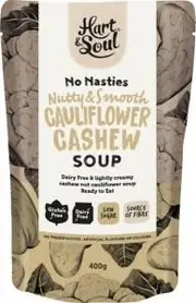 Hart & Soul All Natural Cauliflower Cashew Soup in Pouch 400g