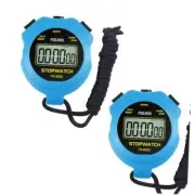 Digital Stopwatch Timer Only Stopwatch with non-waterproof-2pcs-sky blue