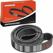 A-Premium Heavy Duty Serpentine Drive Belt Compatible with Freightliner FL50 2002, MT45, MT55, XC, XC Formed Rail, XC Raised Rail & Volvo ACL, VN, VNL, VNM, WX & White/GMC WX, WXLL, WXLM, WXR