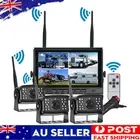 7" Digital Wireless Quad Monitor DVR Record 3x Reversing Rear View Camera 12-24v