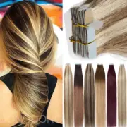 CLEARANCE Tape In Russian Remy Human Hair Extensions Skin Weft 200G THICK Blonde