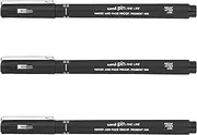 UNI-BALL PIN DRAWING PEN FINELINER ULTRA FINE LINE MARKER 0.5mm BLACK Ink - [Pack of 3]