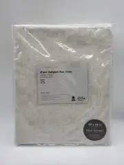 West Elm Sheer Belgian Flax Linen Curtain w/ Pole Pocket, 48"x96"