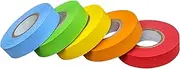 Lab Labeling Tape Variety Pack, 500 Inches Long x 1/2 Inch Width, 1 Inch Diameter Core [5 Rolls of Assorted Colors] for Color Coding and Marking