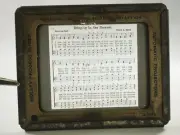"Bringing in The Sheaves" Religious Hymnal Holley Process 2 part Glass Slide