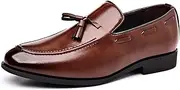 [EDITCOZY] Men's Loafers Moccasins Oxfords Formal Dress Shoes Leather Slip-On Shoes