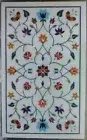 4'x2' white center coffee marble table top inlay malachite home decor kitchen h1