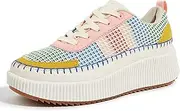 [LUCKY STEP] Women's Platform Sneakers Rhinestone Fashion Chunky Casual Sparkly Retro Braided Walking Shoes