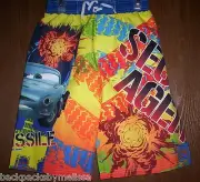 Disney CARS Swim Trunks Finn McMissile Boys 6/7 NeW Swimtrunks Board Shorts NWT
