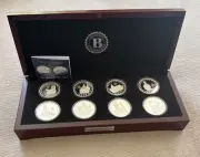 RARE Abraham Lincoln Legacy Proof Coin Collection - 8 Silver Plated Coins W/ Box