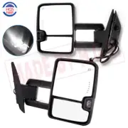 Chrome Power Heated W/ Dynamic Signal Tow Mirrors For 07-14 GMC Silverado Sierra