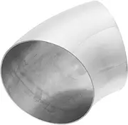 X AUTOHAUX 1 Pcs OD 6 Inch 45 Degree Mandrel Bend Elbow SS304 Stainless Steel Bend Tube Exhaust Elbow Pipe for Car Modified Exhaust System 6" Piping Silver Tone