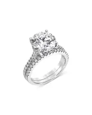 Bloomingdale's Fine Collection Certified Lab Grown Diamond Bridal Set in 18K White Gold, 4.50 ct. t. w.