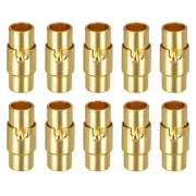 Leather Cord End Clasp, 10Pcs 5mm Hole Leather Clasps Jewelry Making, Gold