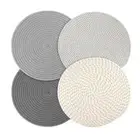 4Pcs Cloth Fabric Table Placemats Round Pot Mat New Woven Coaster Set