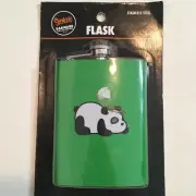 Stainless Steel Flask 8 oz. Spencer's Barware Collection Green New