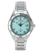 Citizen Marine Eco-Drive Stainless Steel Green Dial FE6170-88L 100M Ladies Watch