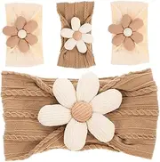Dorable Baby Hair Bands for Girls Soft Newborn Hair Ties Handmade Nylon Flower Headband Elastic for Infant Toddler Baby Girl's Accessories