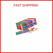 Mentos Chewy Mint Candy Roll, Rainbow, Non Melting, Party, 14 Pieces (Pack of 15