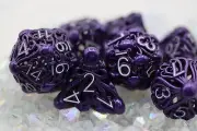 Mind Eater: Electric Purple - Hollow Metal RPG Dice Set -#FBG4183 - Dice