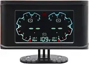 BGBLKLGPPN LCD Double Air Pressure Gauge 0-1 Mpa Manometer Double Scale for Air Compressor Iron Racing Car Truck Voltage Volt Meter Gauge Boost Gauge