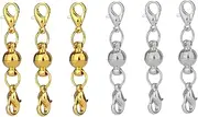 NUOBESTY DIY Clasps 20pcs Round Ball Jewelry Buckles Necklace Bracelet Clasp Strong Hold Easy to Use