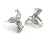 Fox Ring Adjustable Antique Silver Plated Brass (16mm 6US inner size) 3220
