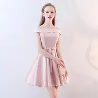 在飛比找樂天市場購物網優惠-洋裝伴娘服新款夏季顯瘦粉色伴娘團洋裝小禮服短款仙氣質中國風女