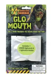Biohazard Zombie Mouth Glow Light Up Costume Accessory One Size